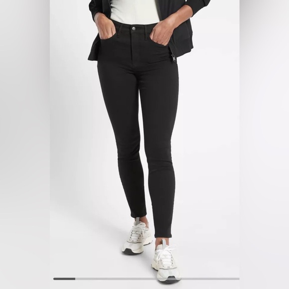 NWT Athleta Flex Ultra Skinny Jean in Black size 10 style 631647 - Picture 1 of 12